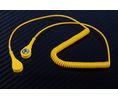 ESD Spiral Cable, 1MOhm, 10 mm Stud, 1.8m